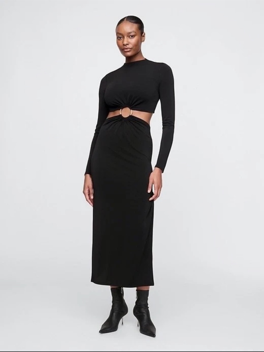 Gap × Cult Gaia Cutout Black Maxi Dress